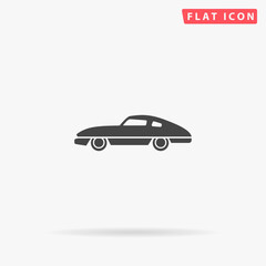 Sports car flat vector icon. Hand drawn style design illustrations.
