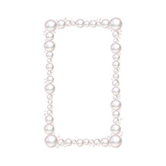 Pearl vertical rectangle frame border 