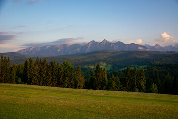 Naklejka premium sunset in the tatra mountains