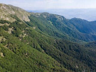 Naklejka premium Aerial view of Popovi Livadi Area, Pirin Mountain, Bulgaria