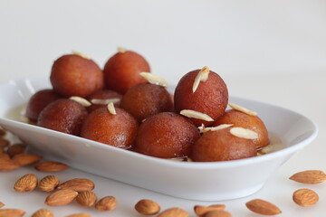 Gulab jamun. A milk solid based sweet popular in Indian subcontinent.