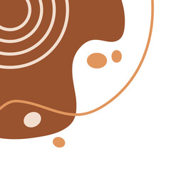 abstract fluid and circle line ornament illustration for background corner border or frame