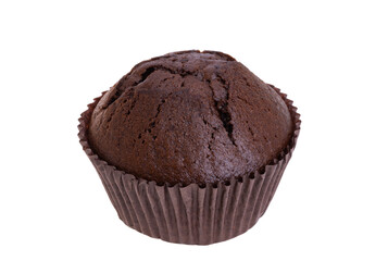 chocolate muffin isolated
