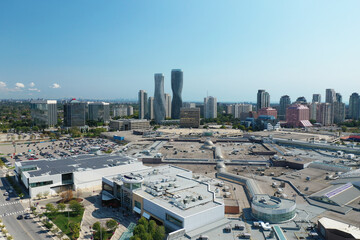 Aerial cityscape view of Mississauga, Ontario, Canada