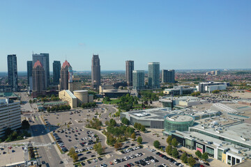 Fototapeta premium Aerial of the skyline of Mississauga, Canada