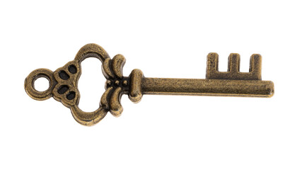 vintage key isolated