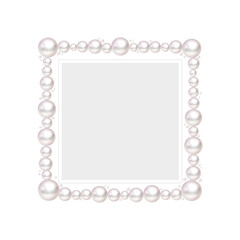 Pearl square rectangle frame border