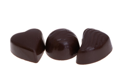 chocolate candies isolated