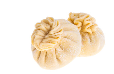 frozen khinkali isolated