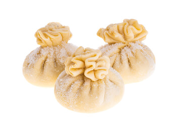 frozen khinkali isolated