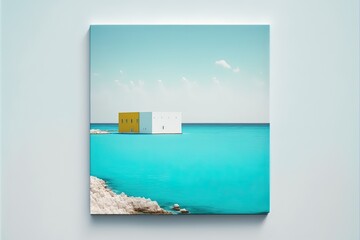Minimalist Curacao Landscape, beautiful, Generative AI