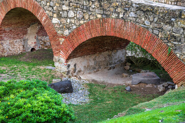 stone and brick bridge