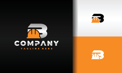 letter B construction helmet logo © Hasim