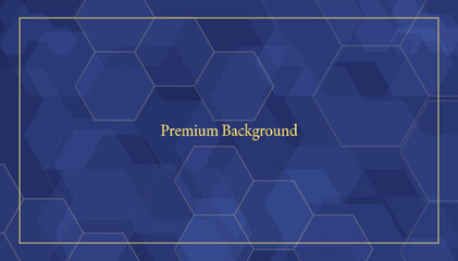 Obraz premium abstract blue background with hexagons
