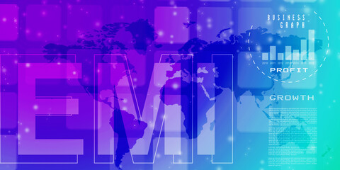 2D Digital Abstract Business Networking background