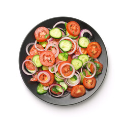 Fresh  tomato cucumber vegetable salad