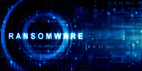 2d illustration ransomware computer virus