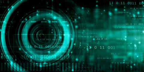 2d illustration Abstract futuristic electronic circuit technology background