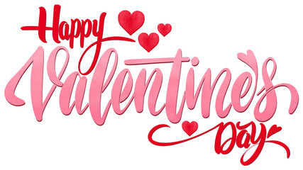 Happy valentines day text typography