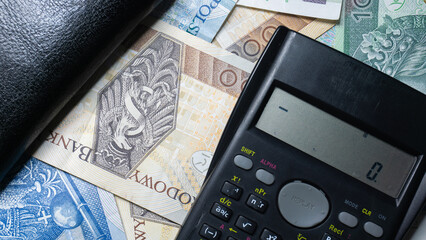 Cash money banknotes background. Photo for banner on website. Photo of accountancy or banking...