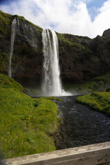 Fototapeta na wymiar Seljalandsfoss waterfalls in Iceland.