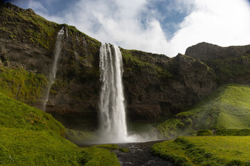 Fototapeta na wymiar Seljalandsfoss waterfalls in Iceland.