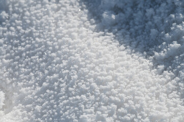 close up of snow