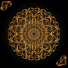 Free vector luxury gold background colorful mandala Design