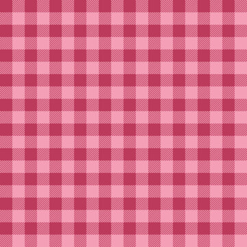 Repeating plaid pattern in pink magenta color, design can be useful for surfaces, paper, sticker, cover, fabric, interior decor and other