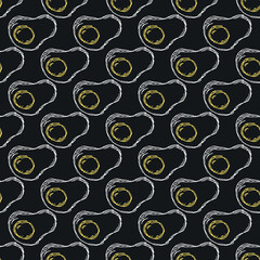 Seamless pattern with egg icons