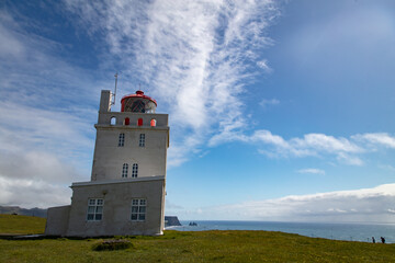 Fototapeta na wymiar Dyrholaey Lighthouse in Iceland.