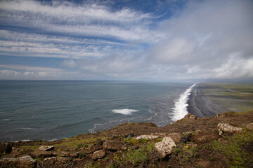 Black sand beach in Iceland.