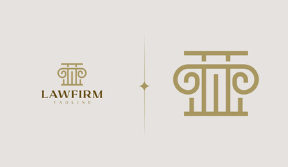 Lawfirm Simple Line Logo Template. Universal creative premium symbol. Vector illustration. Creative Minimal design template. Symbol for Corporate Business Identity