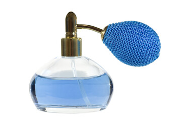 Blue perfume bottle