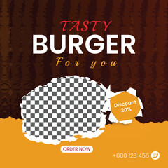 Restaurant food banner illustration