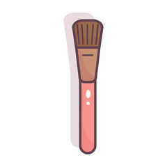 Naklejka premium Isolated makeup brush colored fashion icon Vector