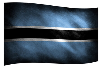 The waving flag of Botswana