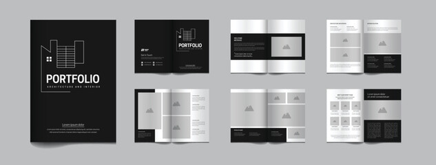 12 page interior catalogue template minimalist design