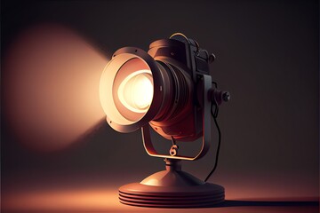 Fototapeta na wymiar An illustration of a studio flash light.. Generative AI