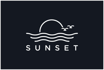 simple sunset logo