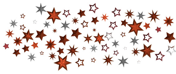 Holiday golden decoration, glitter frame isolated -