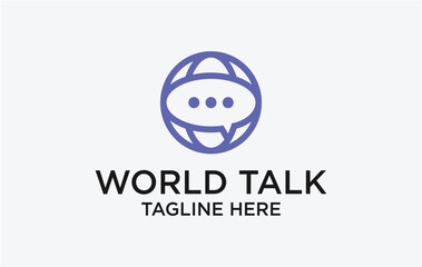 LOGO TALK AND WORLD COMBINED LINE