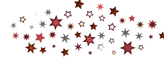 golden stars - in red