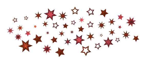 Festive christmas card. Isolated illustration white background. - in red