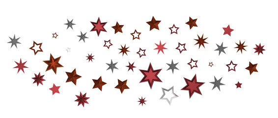 Festive christmas card. Isolated illustration white background. - in red