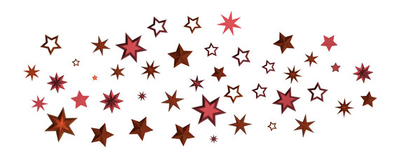 Festive christmas card. Isolated illustration white background. - in red