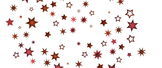 golden stars - in red