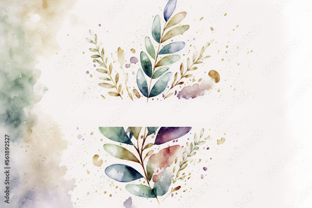 Wall mural confirmation celebration - watercolour (generative art)