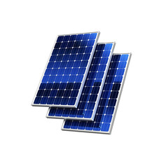 Solar panel system 3D Isolated