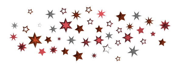 golden stars - in red